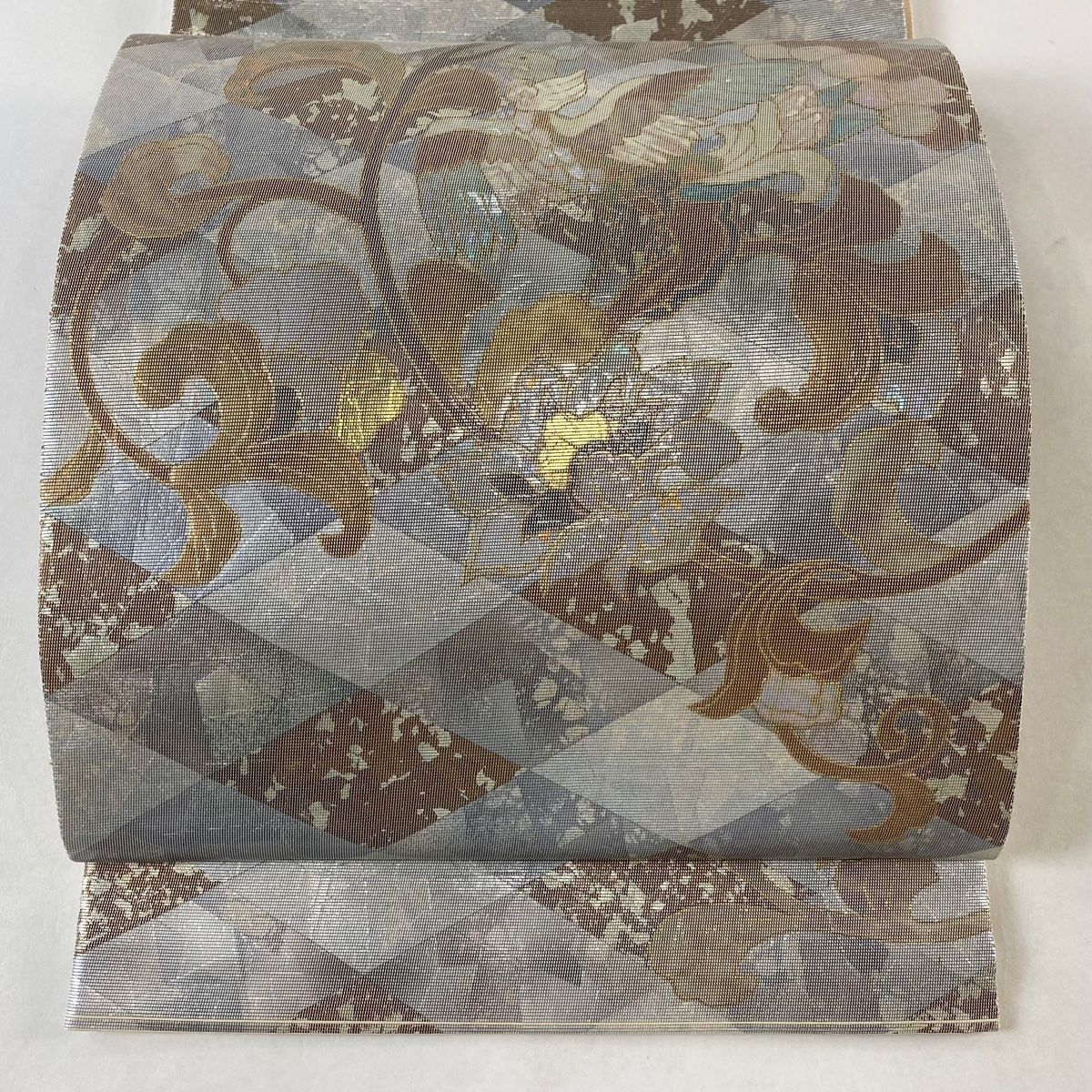 袋帯 名品 葡萄唐草 鳥 螺鈿箔 灰色 お太鼓柄 正絹 【中古】 - メルカリ