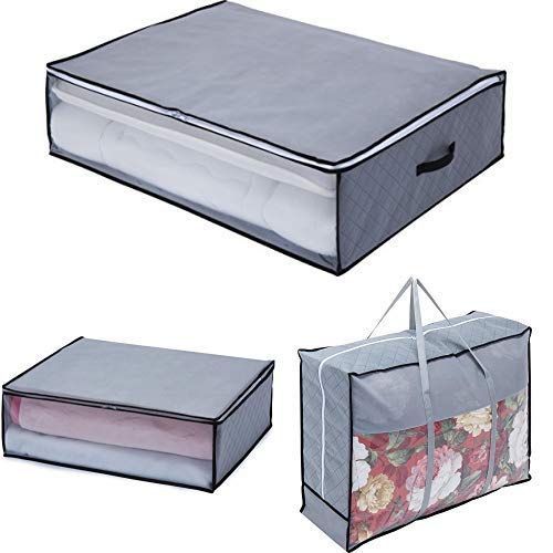 【セット買い】アストロ 敷布団収納ケース 敷布団1枚 + 活性炭 毛布収納ケース 2枚 + 活性炭持ち手付羽毛布団保存ケース 1枚