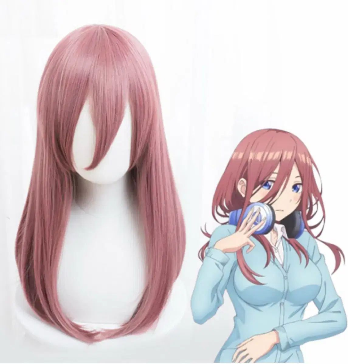 5つの等しい部分 花嫁 中野 ミク コスプレ ウィグ 含む