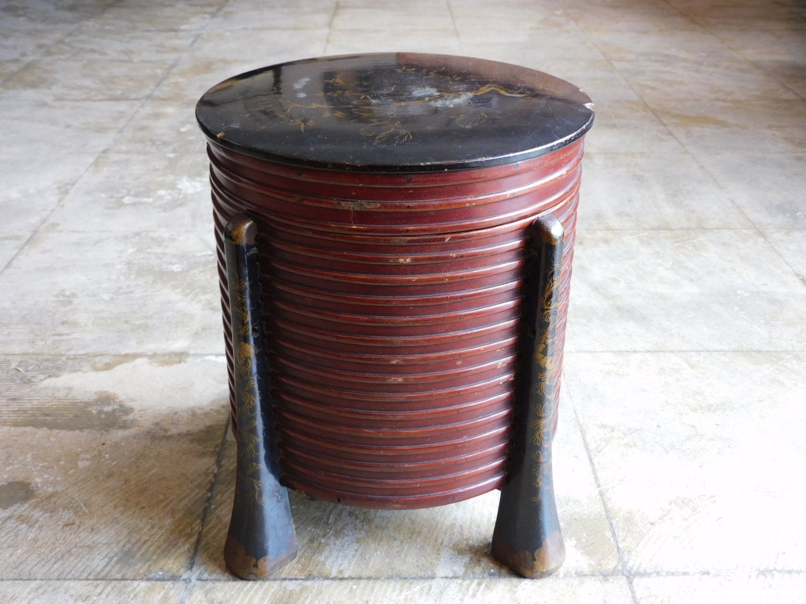 時代漆器 ほかい HK-a-05606 行器 貝桶 TALLINNNEXPO_COM