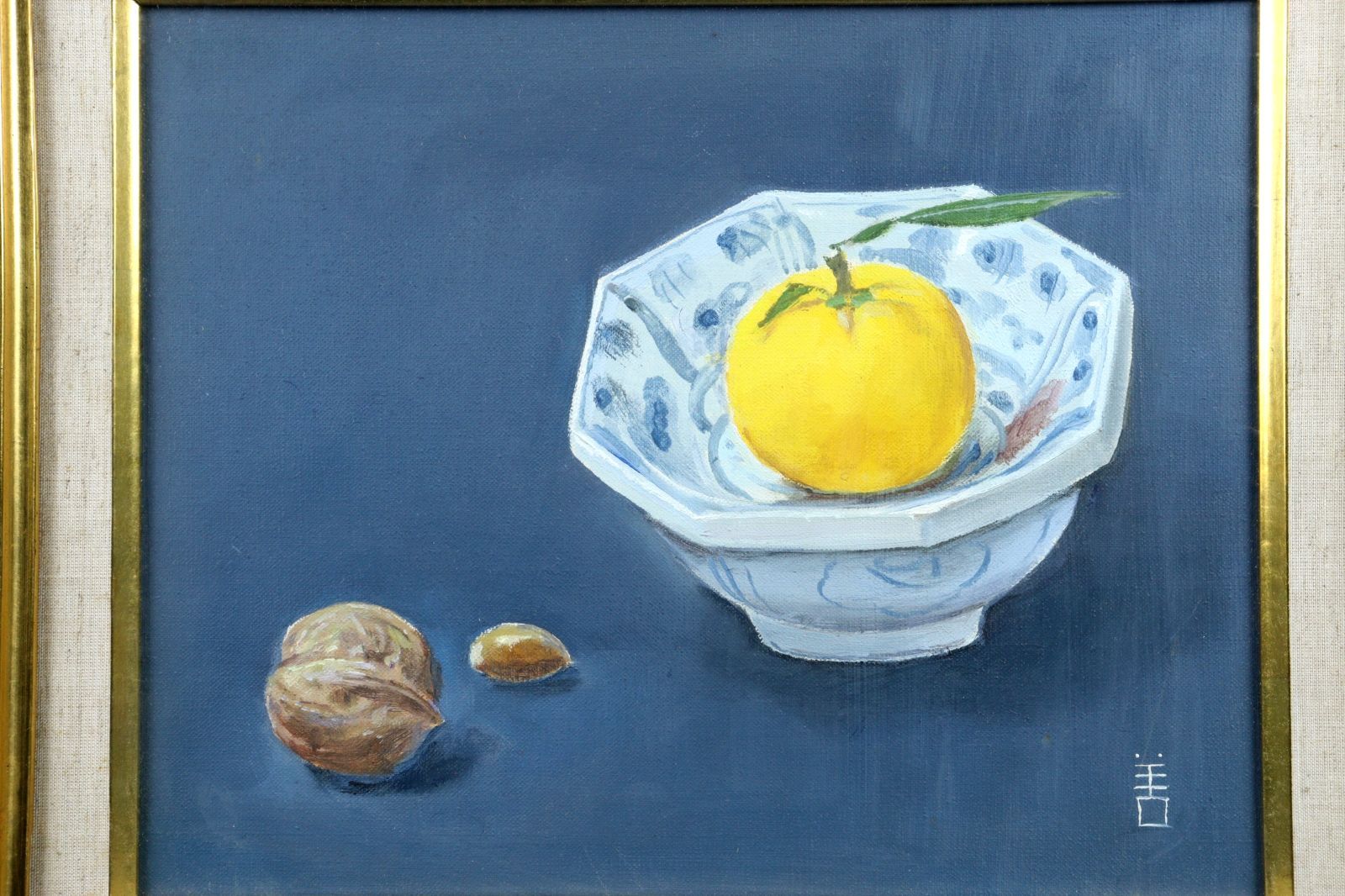 静物（桃とレモン）｜油絵原画・額装 【公式ショッピングサイト】