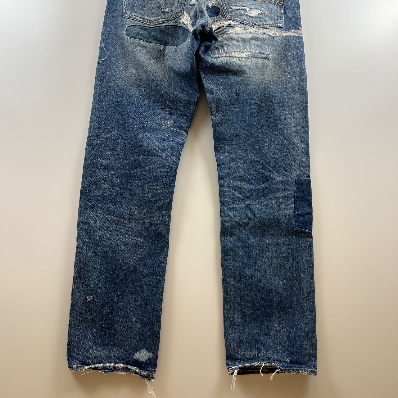 DENIM&SUPPLY ralph lauren BORO damaged straight denim pants w33 