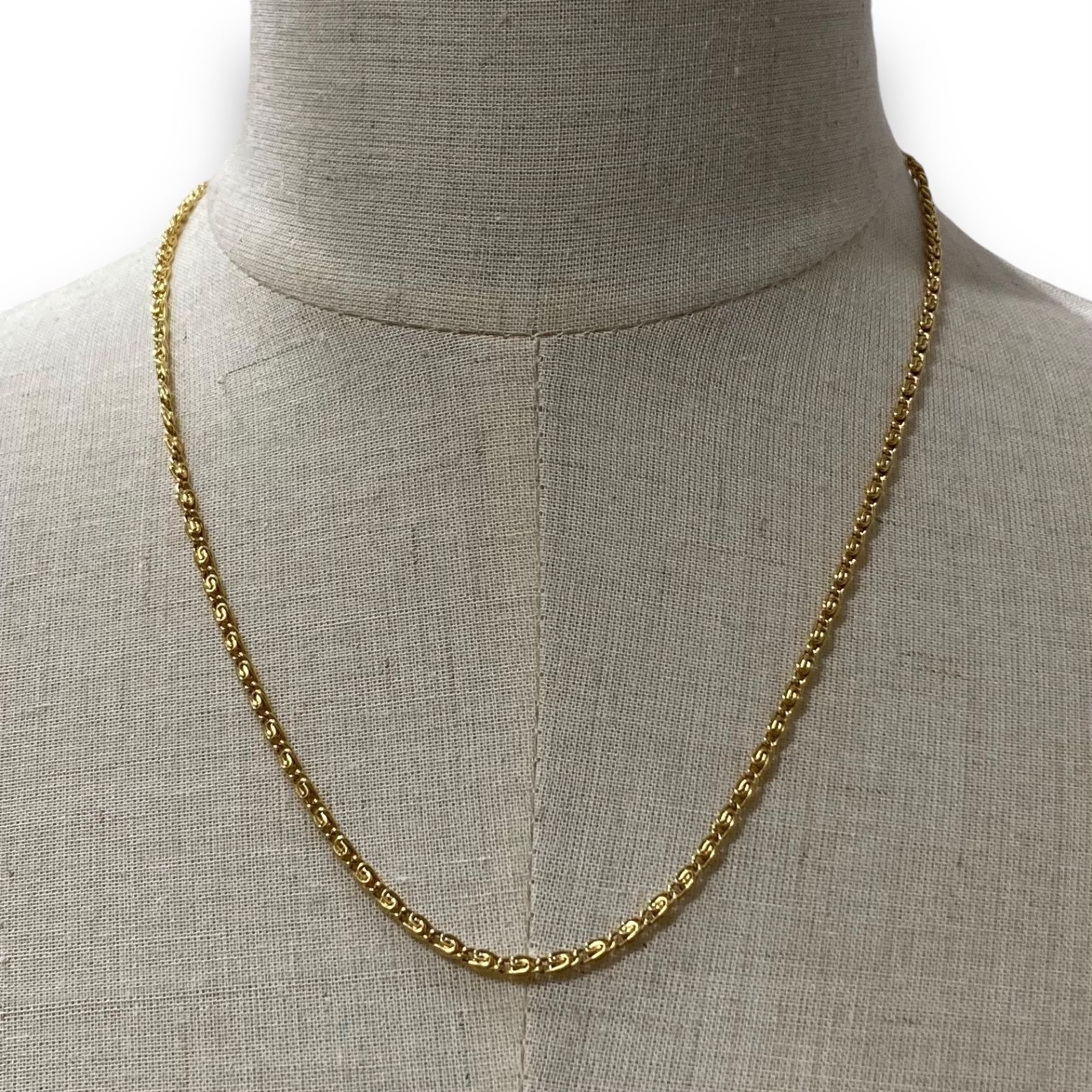 金張ネックレス ヴィンテージ HJ18GF刻印 18金張　アクセサリー K18GF USA PAT 刻印有 ロング チェーン ネックレス ゴールド 約46 0g