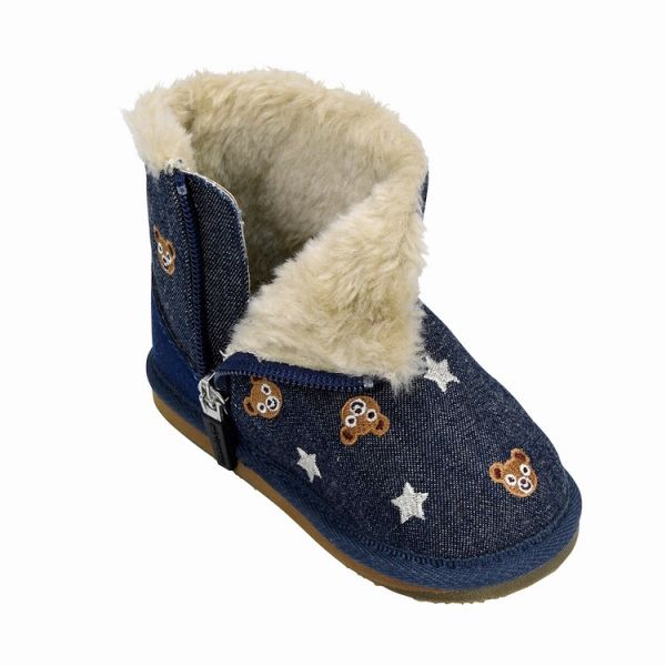 ミキハウス mikihouse プチプッチー デニムブーツ 19cm インディゴブルー 33