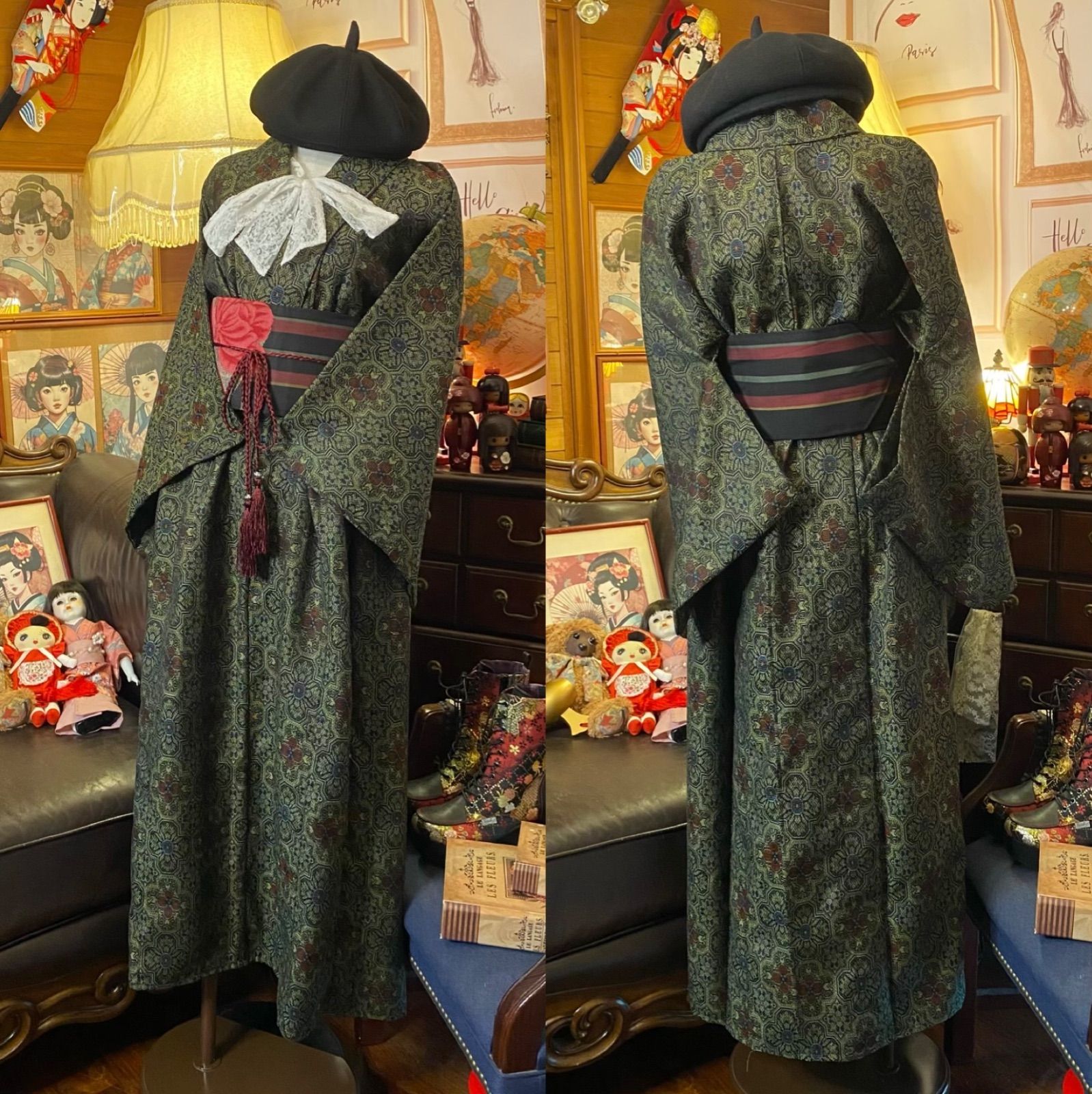 古着 リメイク ロングワンピース ガラクタハ七ビ 古着リメイクワンピース ロング - メルカリ