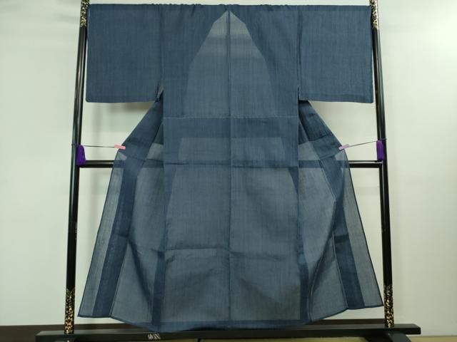 平和屋着物 上 夏物 男性 本場小千谷ちぢみ 麻 縞 松坂屋扱い DZAA8363kh5
