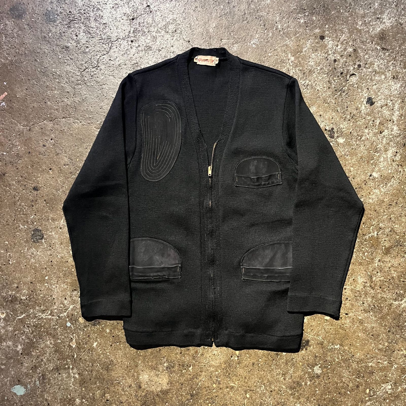 Paul Graf 60s シューティングカーディガン レザーパッチ TALONジップ 1960s VINTAGE ヴィンテージ