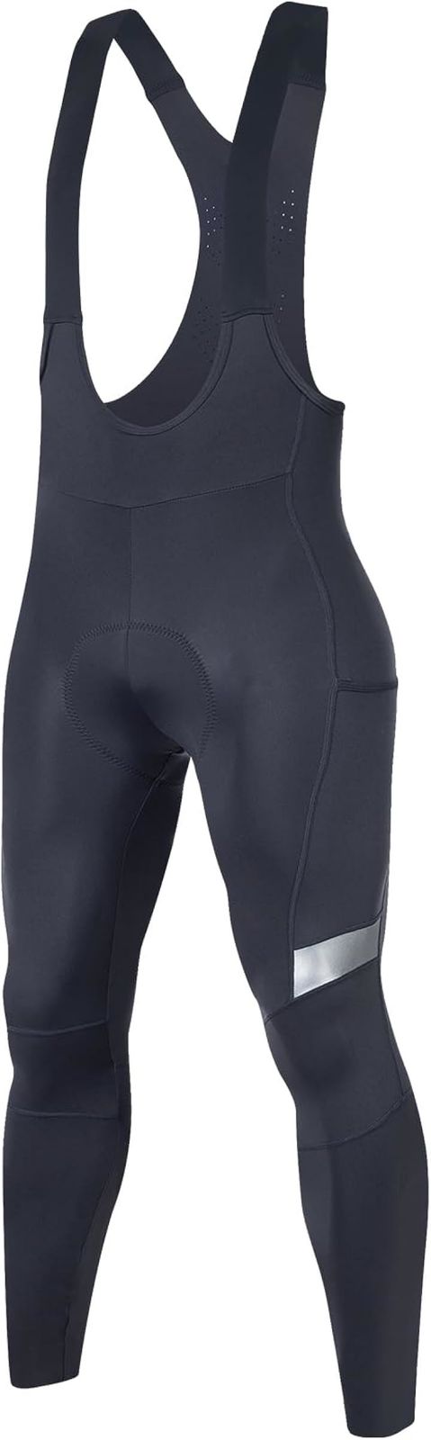 Santic サンティック サイクルビブパンツ ビブタイツ 薄手 春秋用 ロングタイプ 通気性 サイクリング ロードバイク 自転車 サイクルウエア グレー 3XL