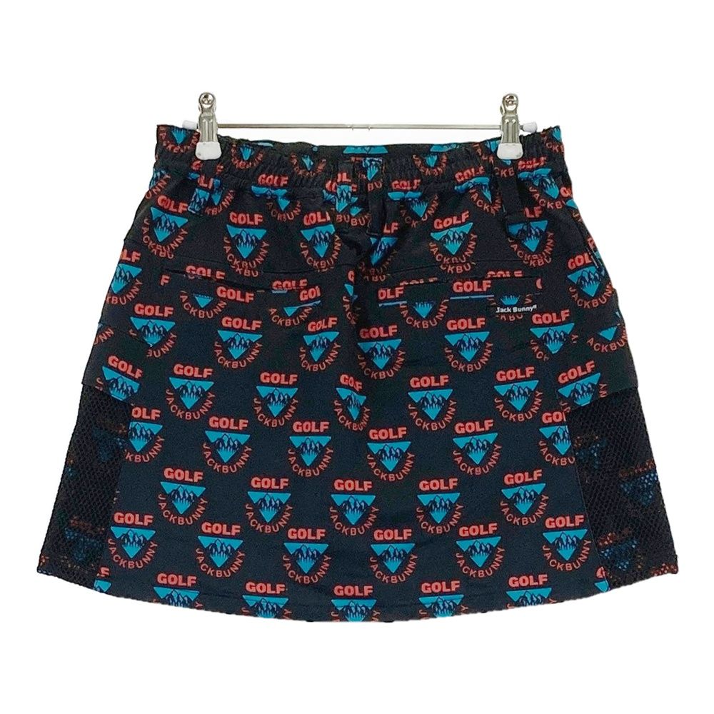 サイズ 1 JACK BUNNY ジャックバニー インナー付 ストレッチスカート 総柄 ブラック系 240101535736 ゴルフウェア レディース ストスト