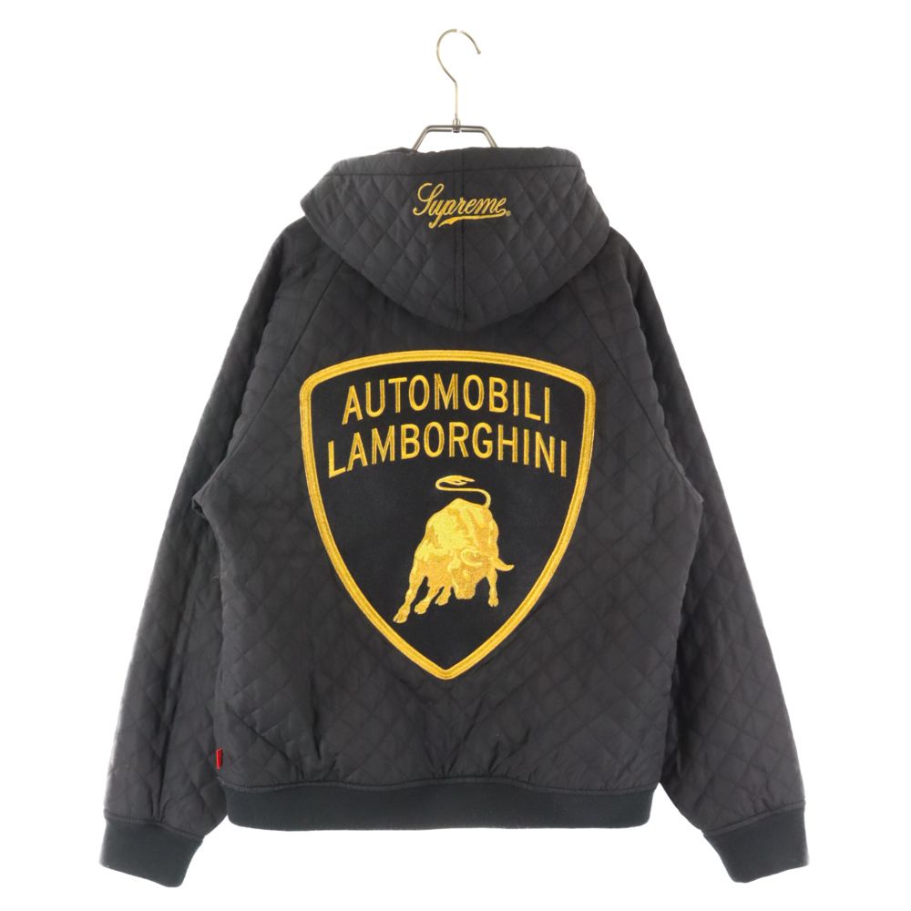 SUPREME (シュプリーム) 20SS Automobili Lamborghini Hooded Work Jacket ランボルギーニワッペン  キルティングワークジャケット ブラック