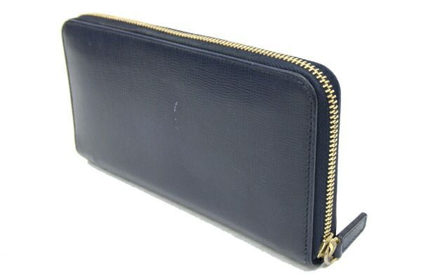 ダンヒル ラウンドファスナー長財布 ネイビー レザー 紺 - メルカリ