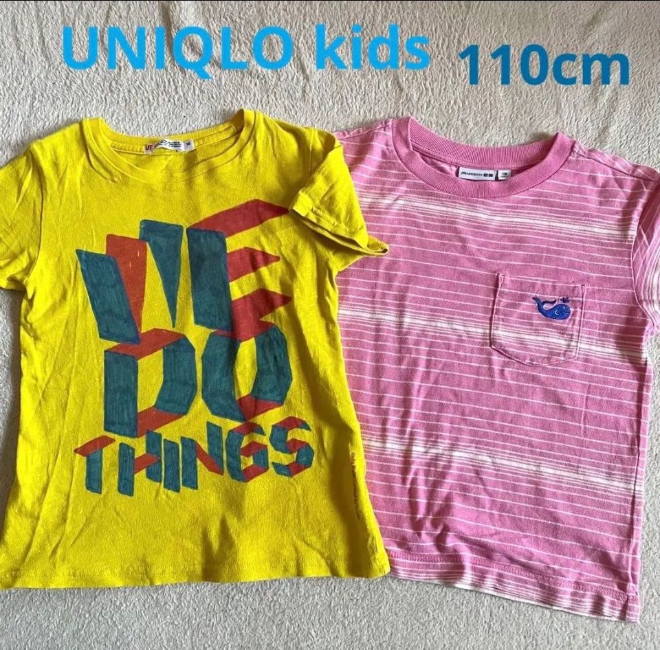 UNIQLO kids Tシャツ2枚セット UT イエロー ピンク 110cm 半袖Tシャツ ジョージ屋 メルカリ