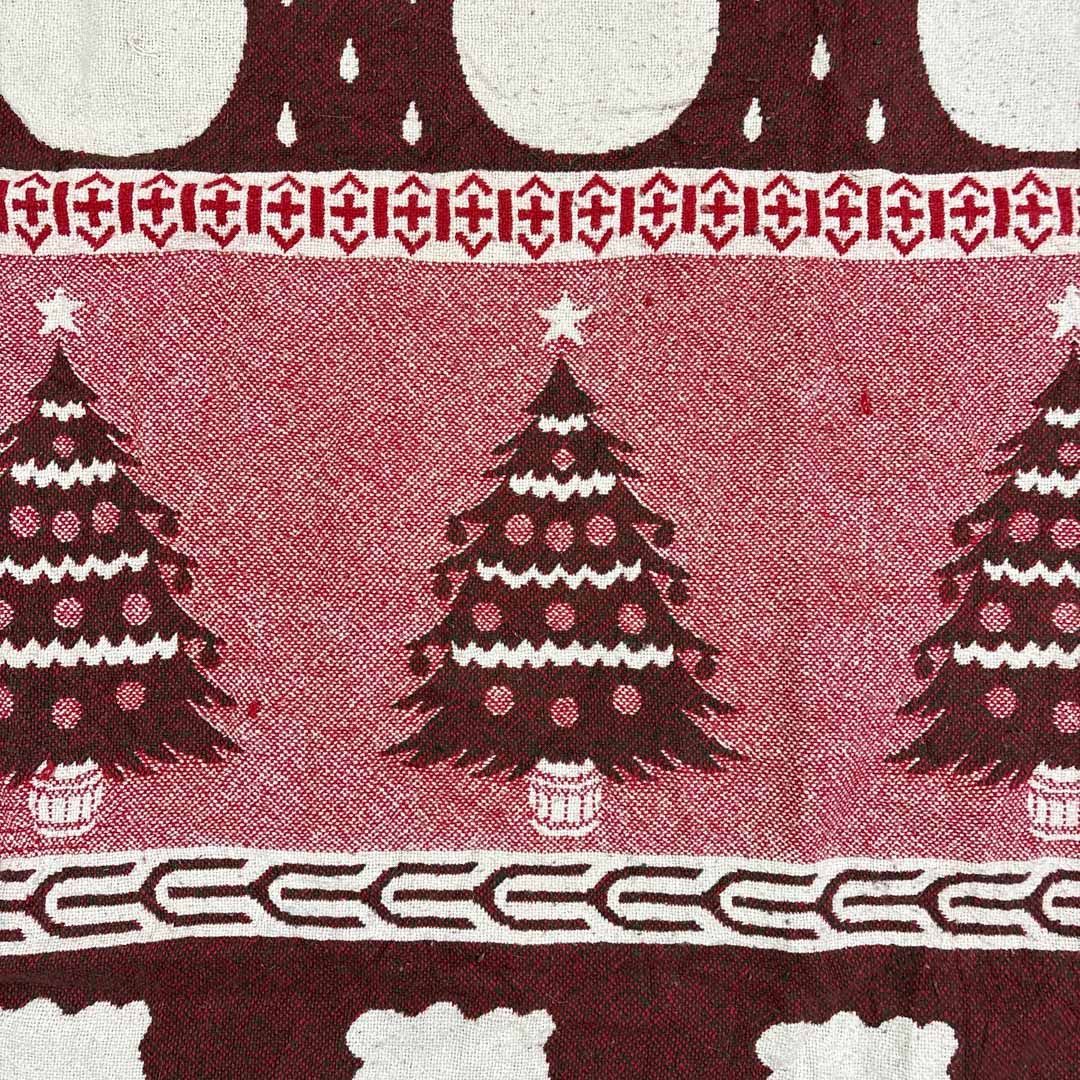 vintageラグ カーペット スペイン製 クリスマスツリー 雪だるま 2057