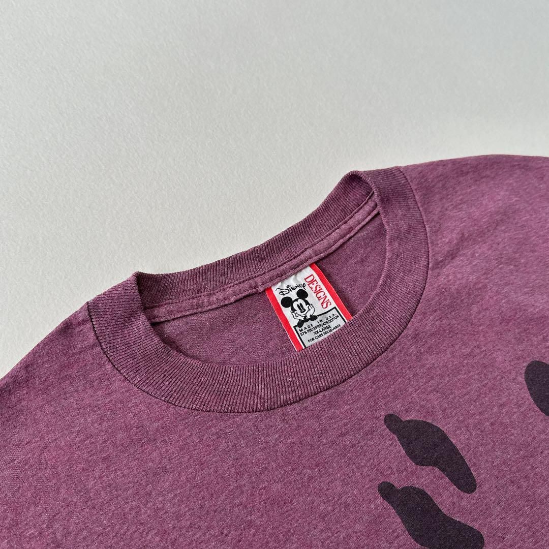 90s USA製 ディズニー 足跡 プリントTシャツ XXLsize Disney