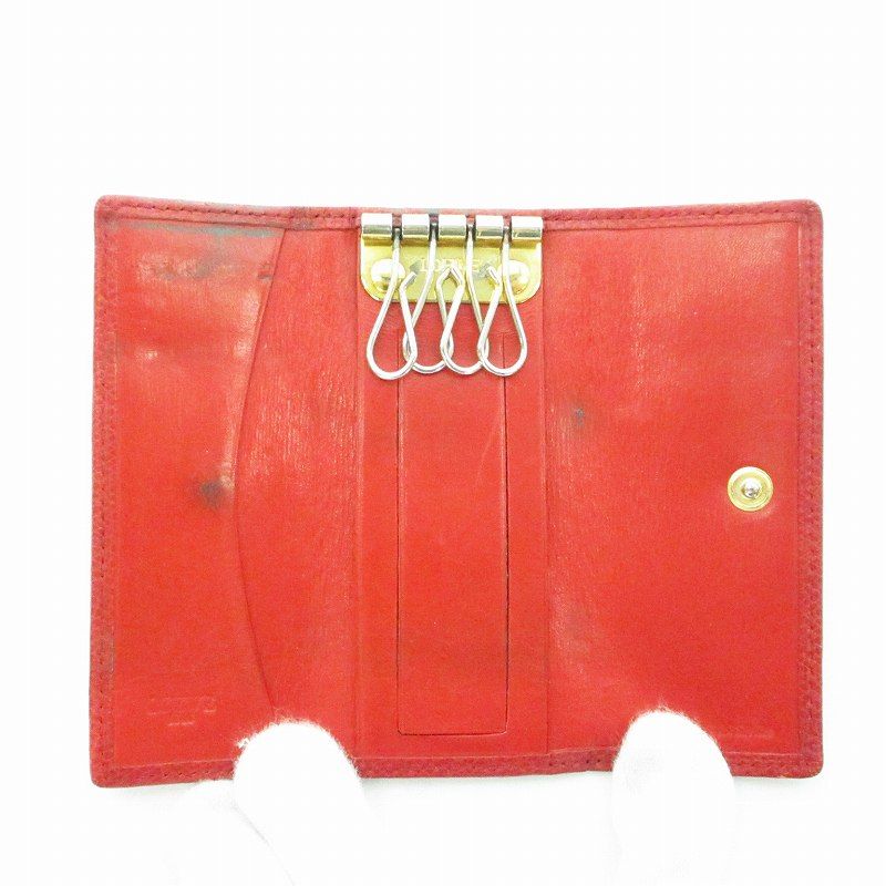 LOEWE 赤 レザー キーケース LOEWE 赤 レザー キーケース