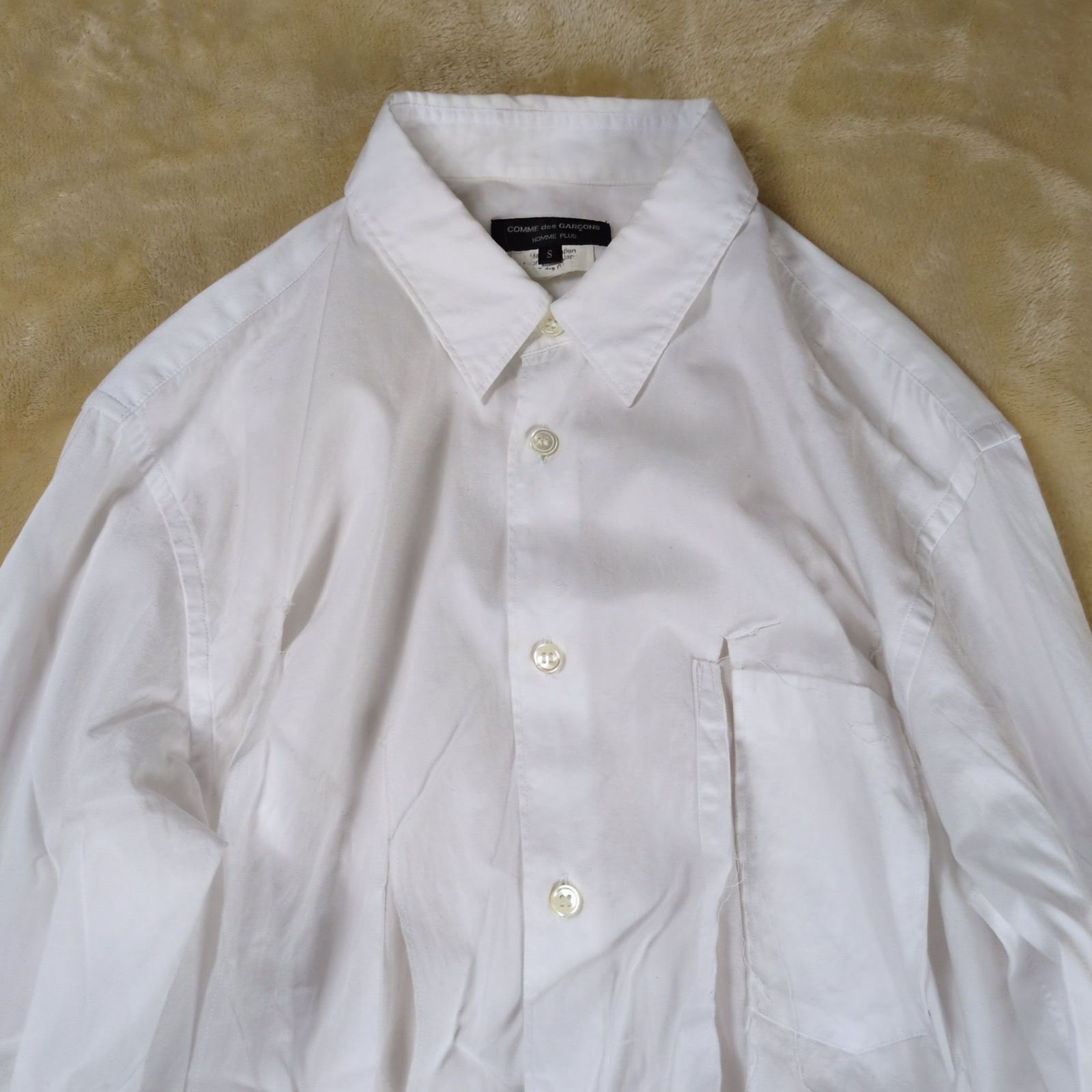 希少】コムデギャルソンオムプリュス 短冊 カッティングシャツ S 