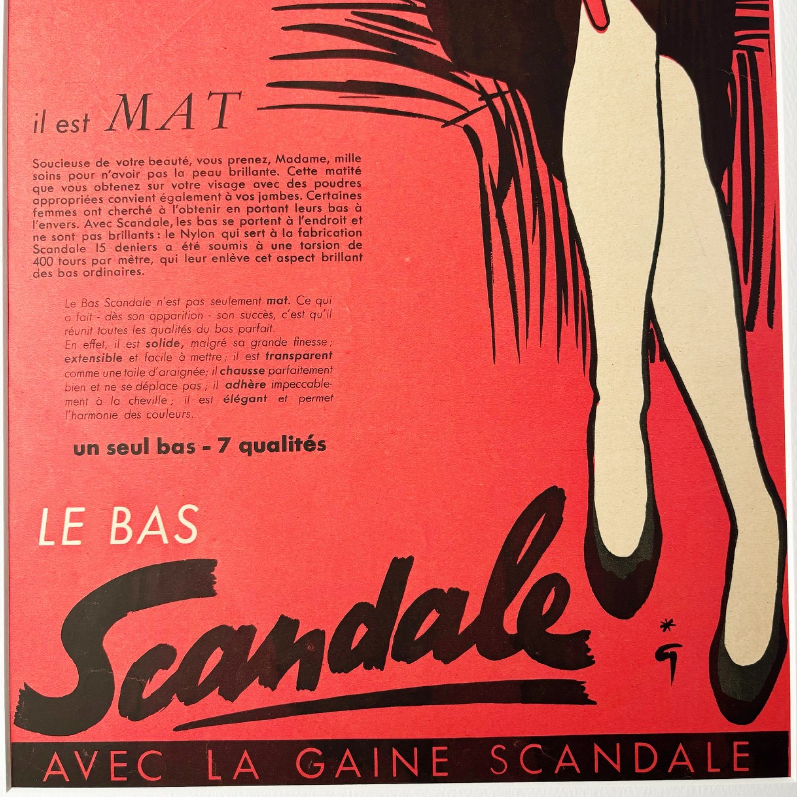 1952 広告＞Scandale Rene Gruau ルネ・グリュオ ポスター