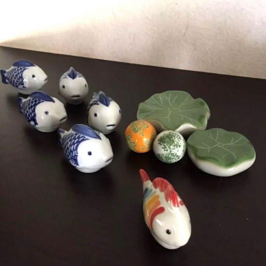 ＊浮球＊ 10点 陶器 浮き球 浮き玉 置物 メダカ鉢 ビオトープ 睡蓮鉢