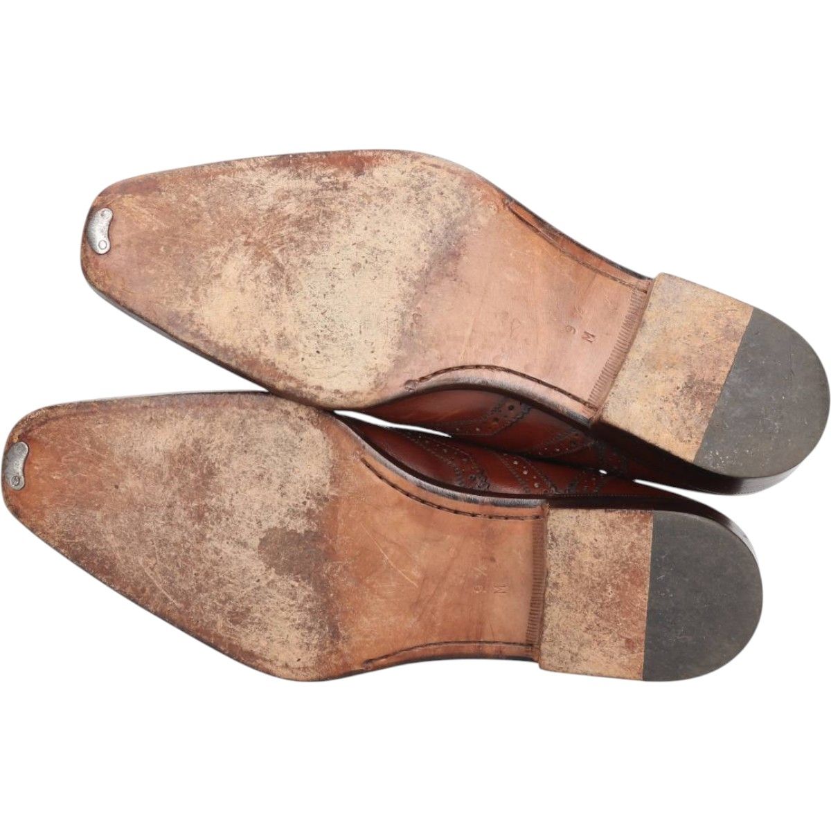  古着 ニーマンマーカス Neiman Marcus フルブローグ ウイングチップシューズ イタリア製 9 1 2 M メンズ27.5 cm相当 saa 014329 デッキシューズ 靴