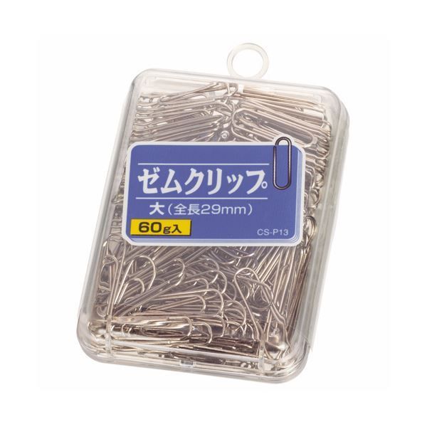(まとめ) ライオン事務器 ゼムクリップ 大29mm 60g CS-P13 1箱  