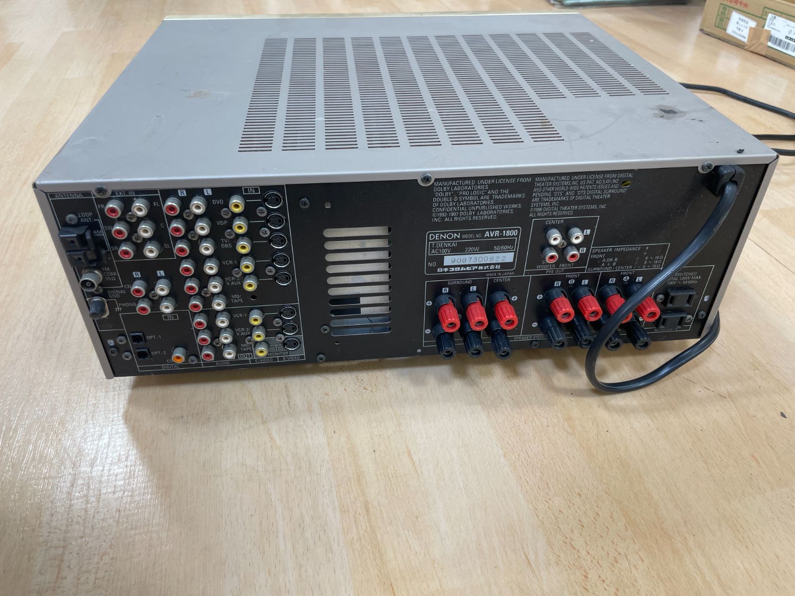【Y118】通電確認済み DENON デノン AVR-1800 AVアンプ 中古品 現状品 長期保管品