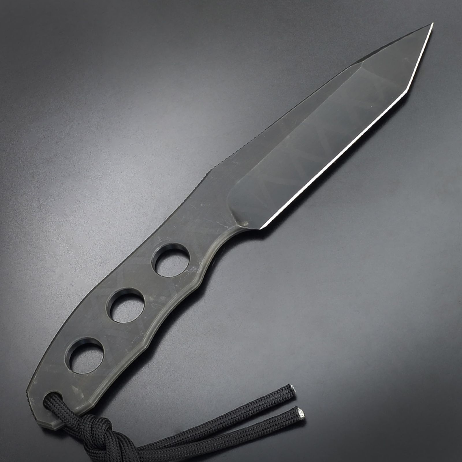 Makkari knives スケルトンナイフ 間狩純平作 ラプトルタントー 黒ブレード 樹脂製シース付き 18歳以上 黒ブレード 黒