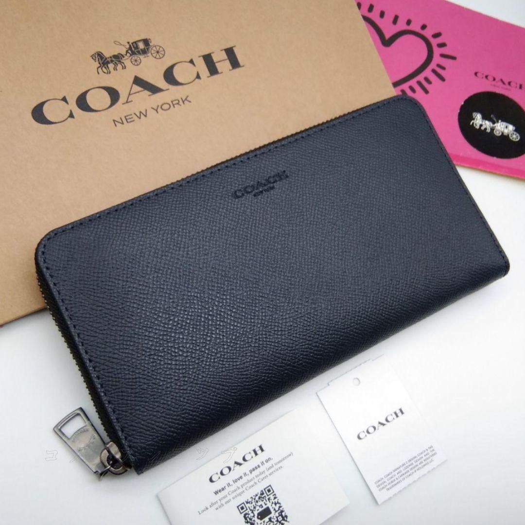 新作 新品 COACH 長財布 メンズ カラー ミッドナイト - メルカリ