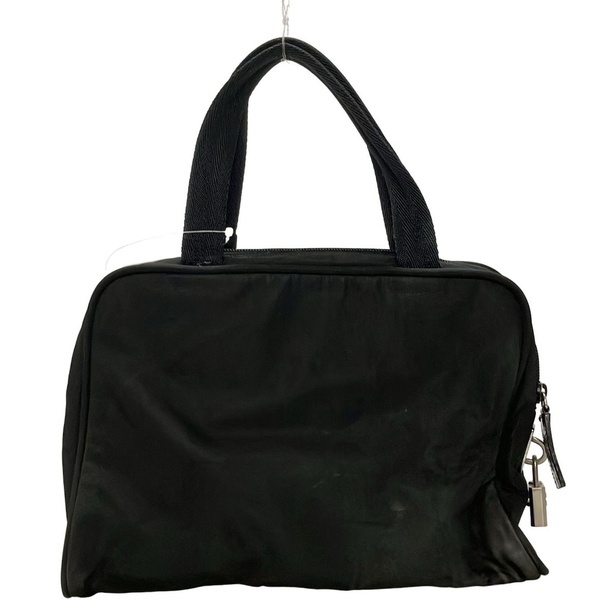 PRADA(プラダ) ハンドバッグ - 黒 ミニボストン/トライアングルロゴ