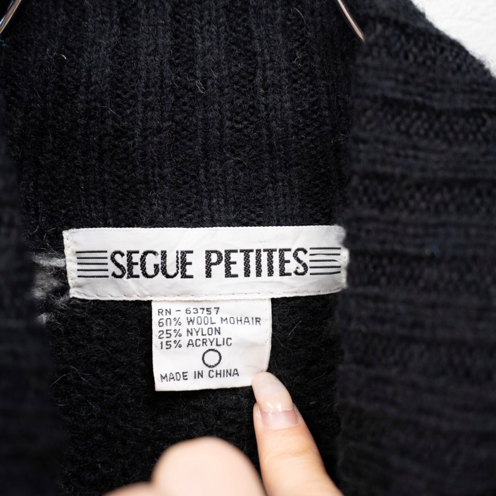 アメリカ古着柄デザインモヘアニットワンピース ロングカーディガン