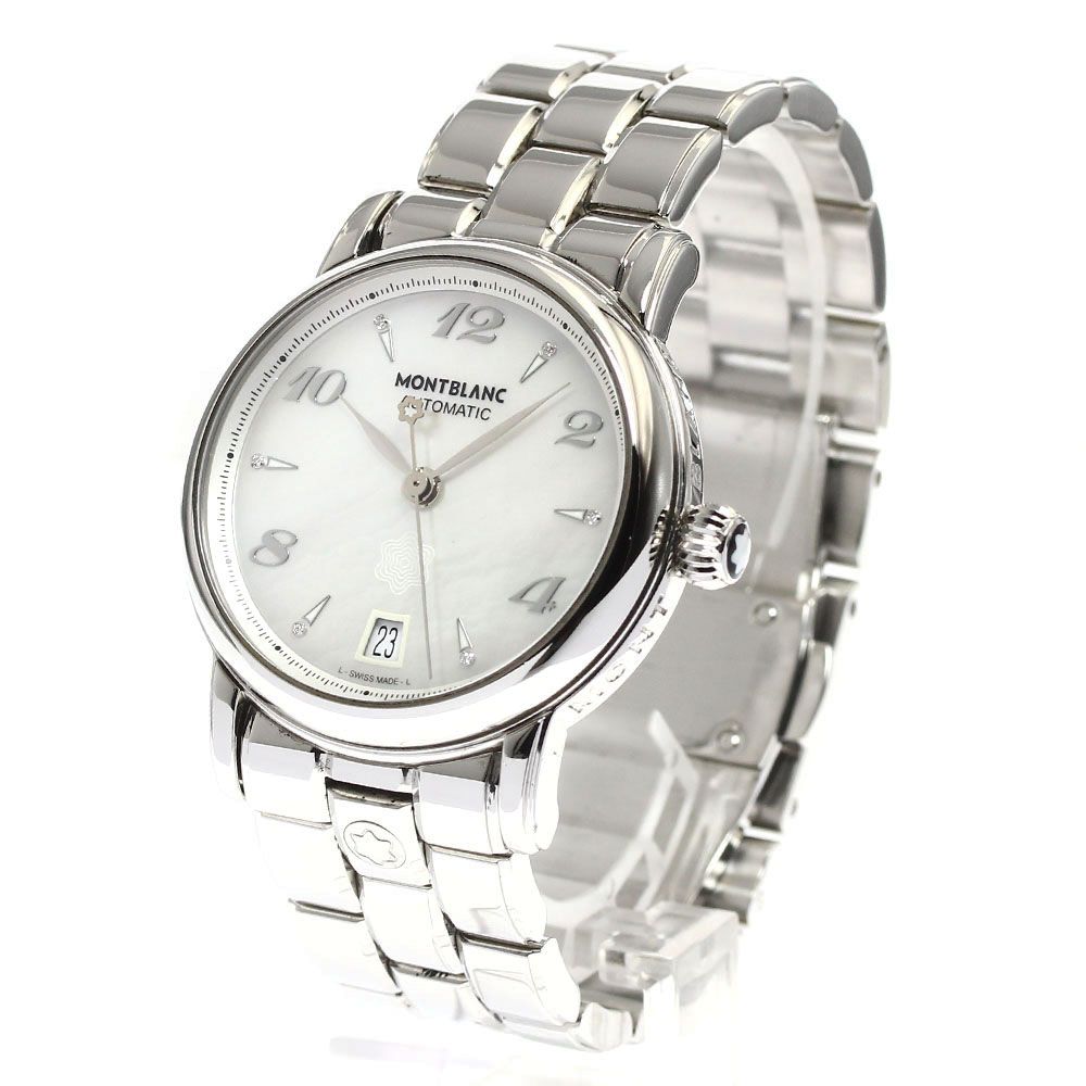 モンブラン MONTBLANC 7227 マイスターシュテック デイト 6Pダイヤ