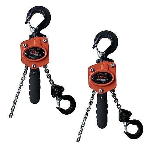 2 HELIX レバーホイスト 0.25ton レバー式ブロック 250kg 1.5m 軽量化