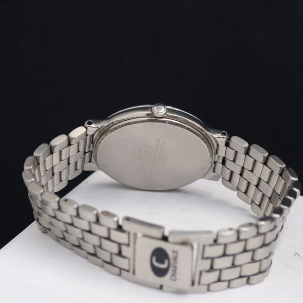 ※ちゃこ※ 稼動 良品 リコー CHARVALE QZ シルバー文字盤 505551 メンズ