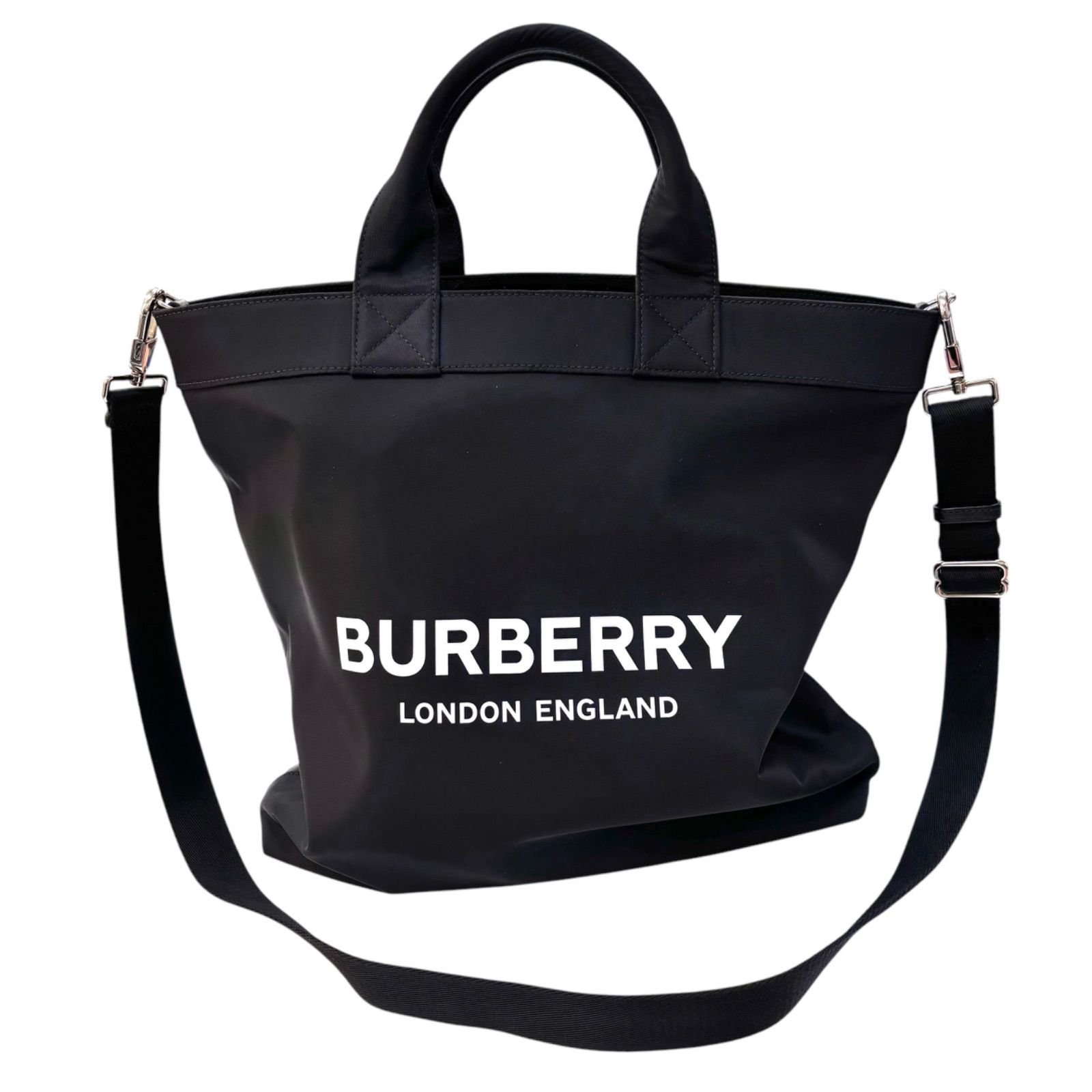 M48 バーバリー　アルティエ　トートバッグ　ショルダーバッグ　2way 黒 上美品⭐️BURBERRY バーバリー】 ARTIE TOTE BAG アルティエ 2WAY