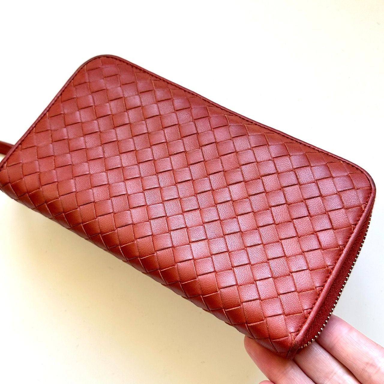 ボッテガヴェネタ BOTTEGA VENETA 長財布 イントレチャート オレンジ
