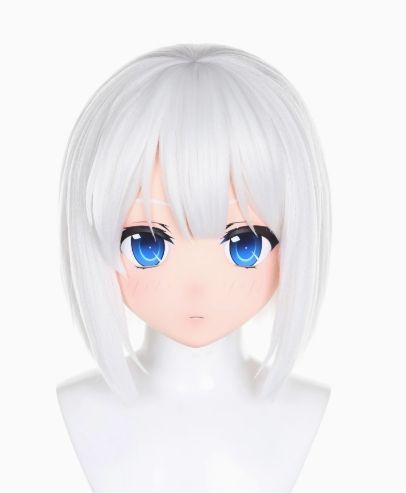 全頭マスク カツラ付き ロック付き NO.312 ドール ヘッドロリータ人形 コスプレ 変身 仮装 着ぐるみ kigurumi 二次元