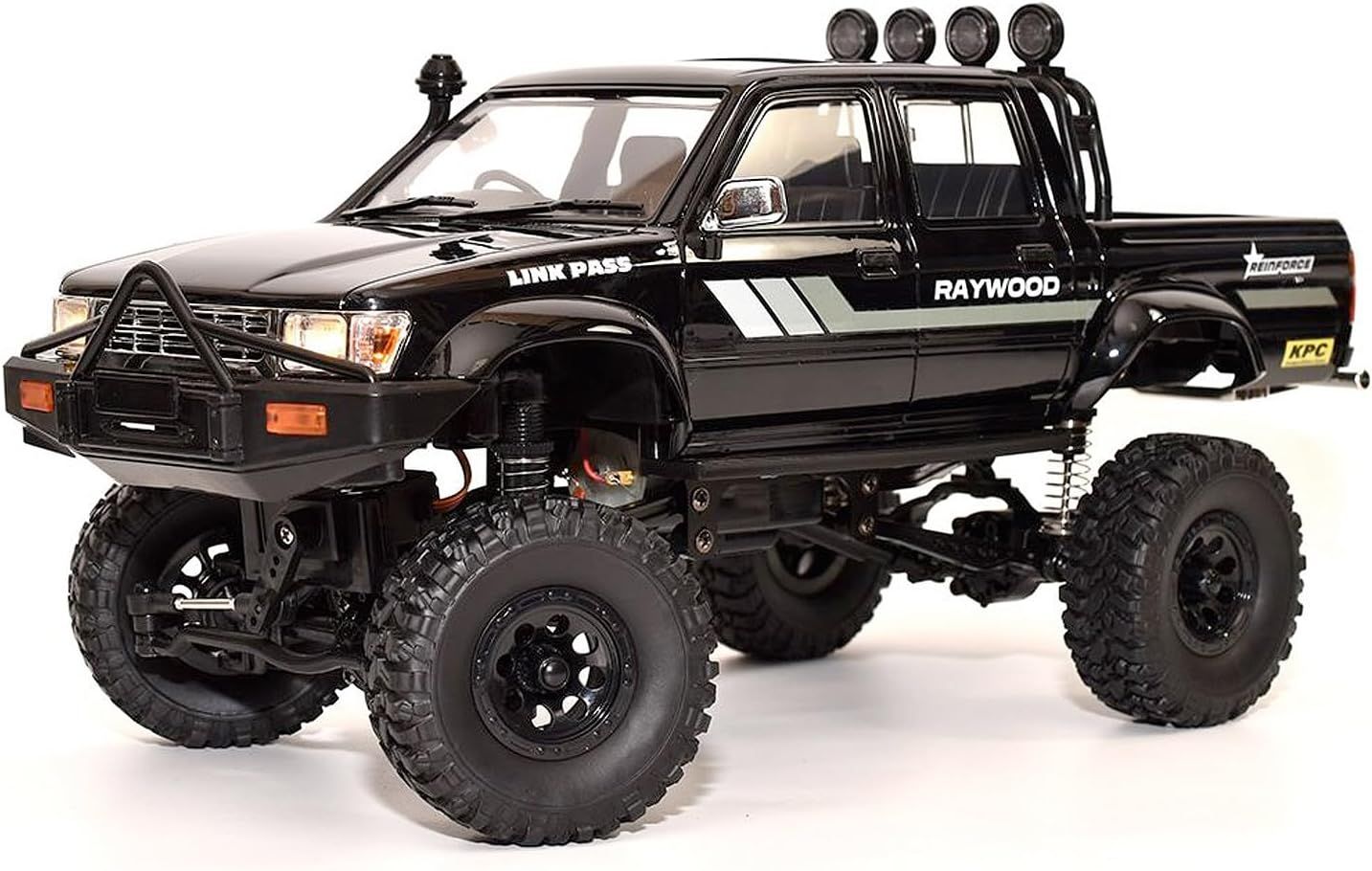 WPL JAPAN ラジコンカー C64-1 アウトドアラジコン 技適マーク付き 1/16スケール 4WD 四輪駆動 RCカー ロッククローリング クローラー 本格的 バッテリー付き 塗装済みモデル (ブラック)