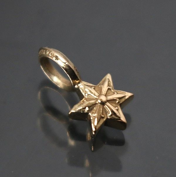 CHROME HEARTS 銀座店 クロムハーツ インボイス付き 22K スタック スター V2 チャーム ペンダント メンズ ゴールド 100725