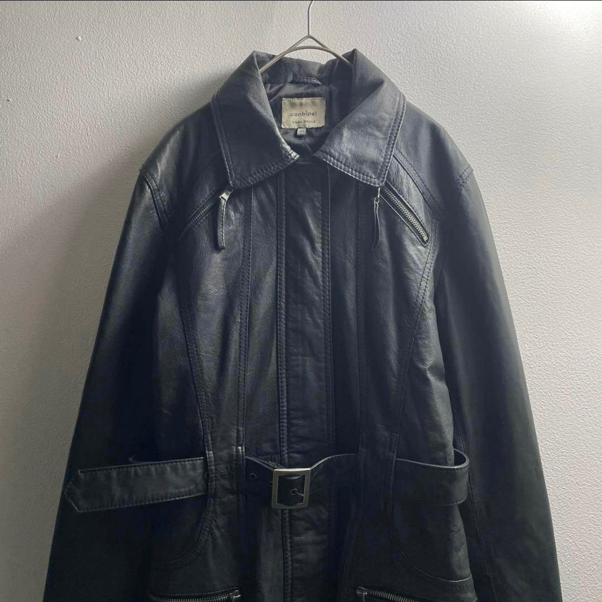 ヨーロッパ 00s ヴィンテージ レザーコート レザージャケット ラムレザー WWW_OLIVIERBERNSTEIN_COM