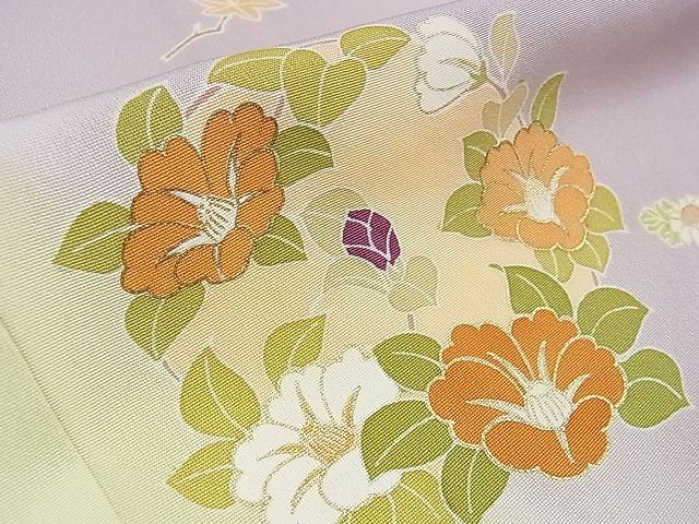 平和屋本店□極上 創業460年・千總 訪問着 駒刺繍 花丸文 暈し
