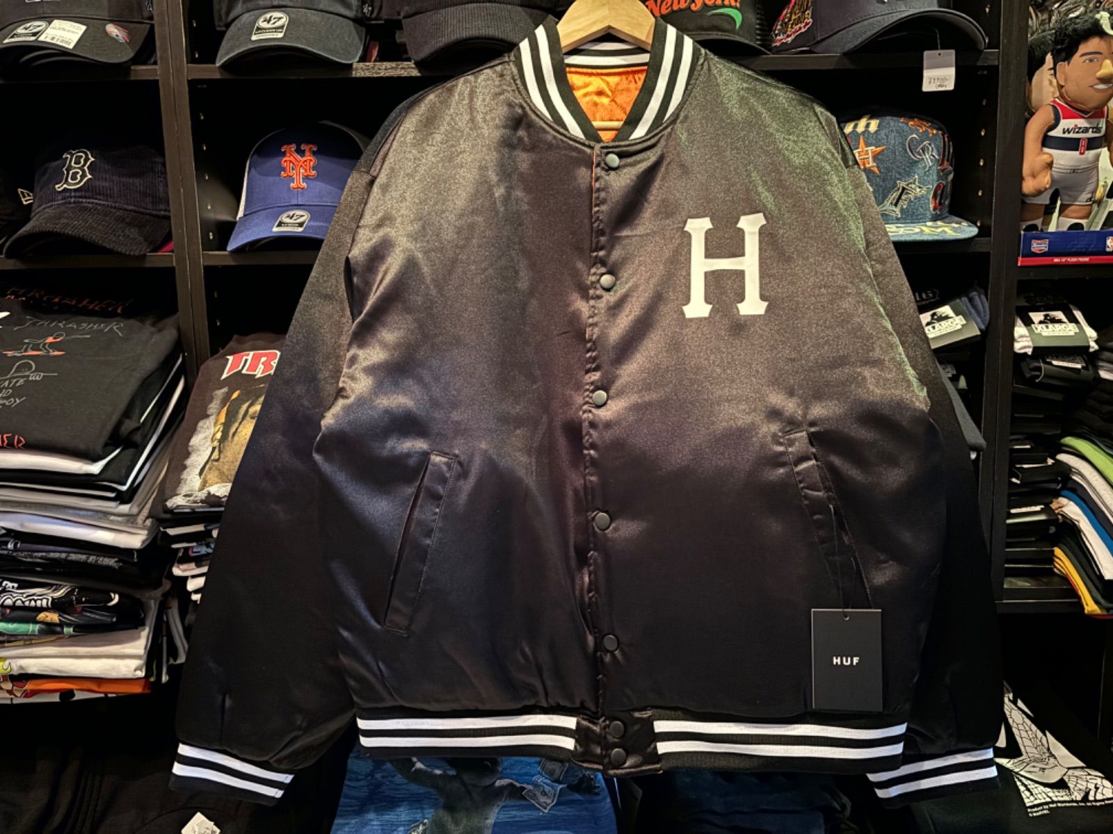 HUF BACK 2 BACK REVERSIBLE JACKET BLACK/ORANGE Lサイズ