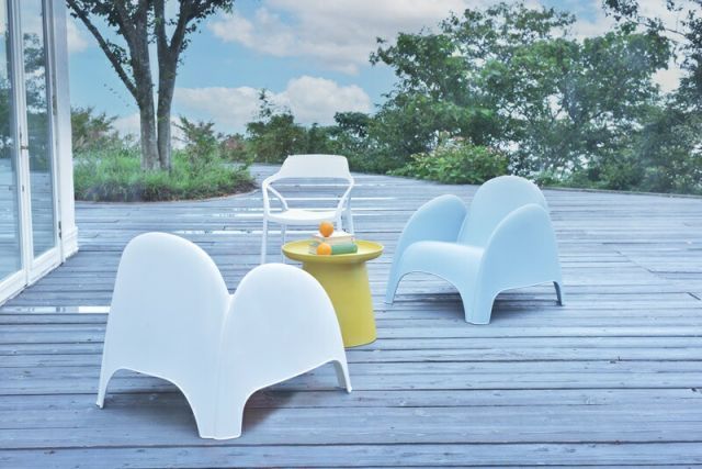 ラウンジチェア W80×D81×H70.5×SH37.5 ホワイト コレクション