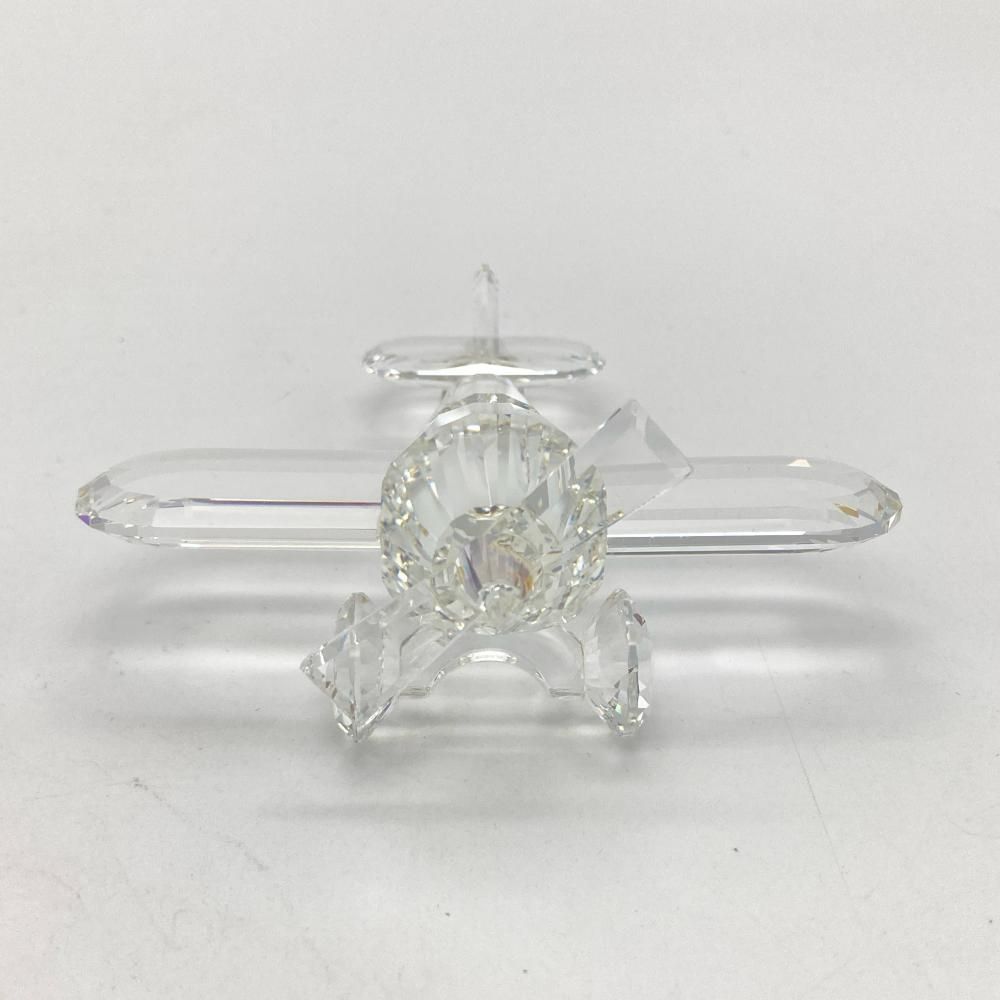 SWAROVSKI - スワロフスキー SWAROVSKI 飛行機 オブジェ 置物 152111 クリア【中古】 スワロフスキー 1999年 廃盤品 クリスタル『飛行機』152111