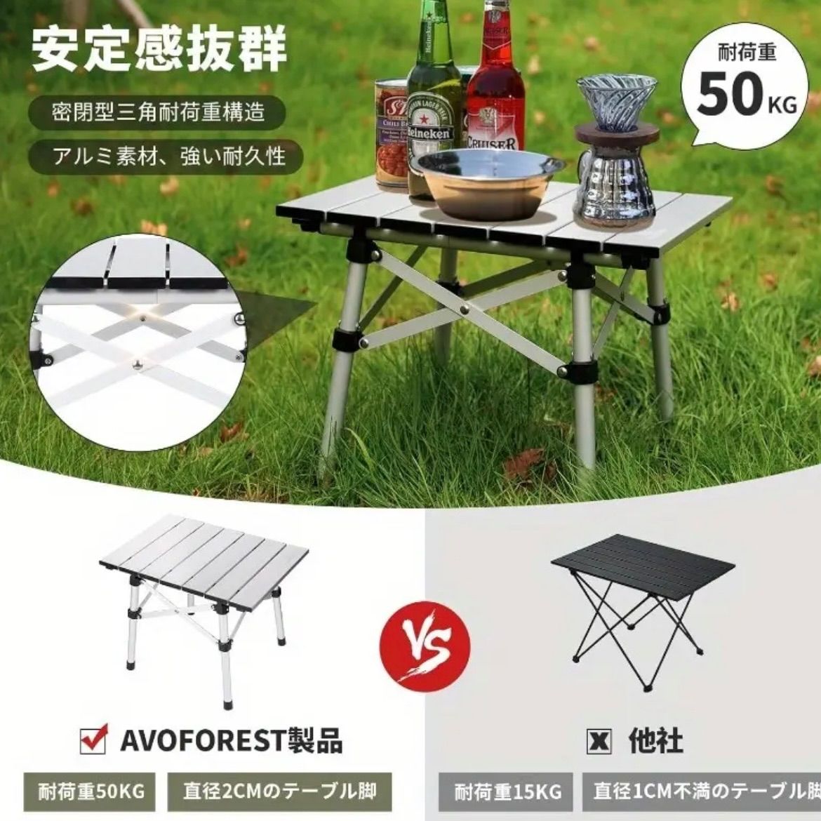 キャンプテーブル