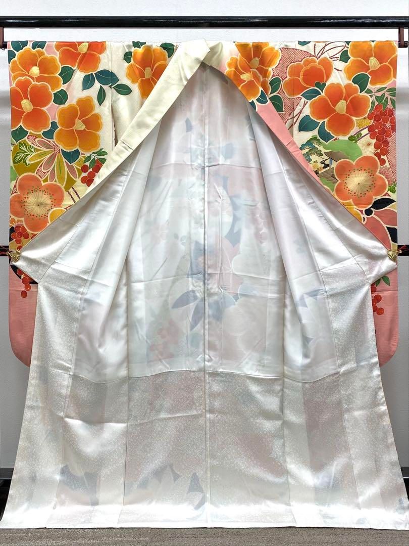 ブランド コラボ振袖 kamishibai×田中里奈 大輪 南天 身丈173cm MO2595 