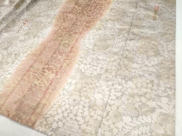 平和屋着物●訪問着　作家物　辻が花　総刺繍　本金箔　暈し染め　正絹　逸品　CAAW8787yc 平和屋着物○訪問着 作家物 辻が花 総刺繍 本金箔 暈し染め 正絹 逸品