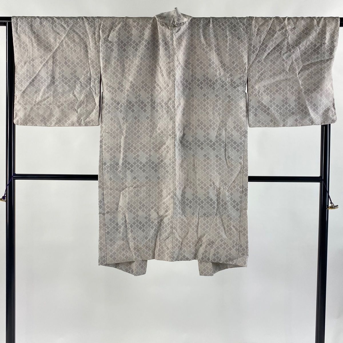 羽織 身丈102cm 裄丈71cm L やまと 花菱 月うさぎ 金糸 刺繍 薄紫 正絹