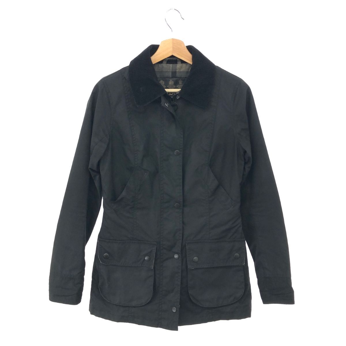 美品Barbourオイルドジャケット ビデイルUK10 レディース黒