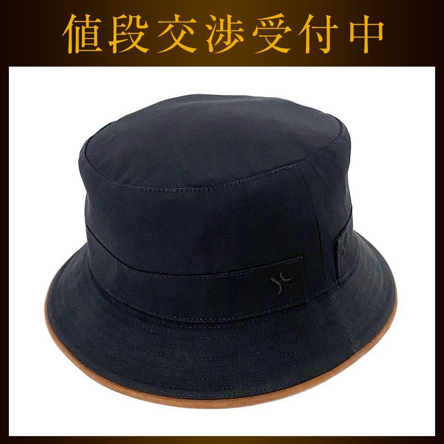 ◆エルメス◆HERMES バケットハット 黒 57 エルメス バケット ハット ブラック ブラウン バケハ サイズ 57 - メルカリ