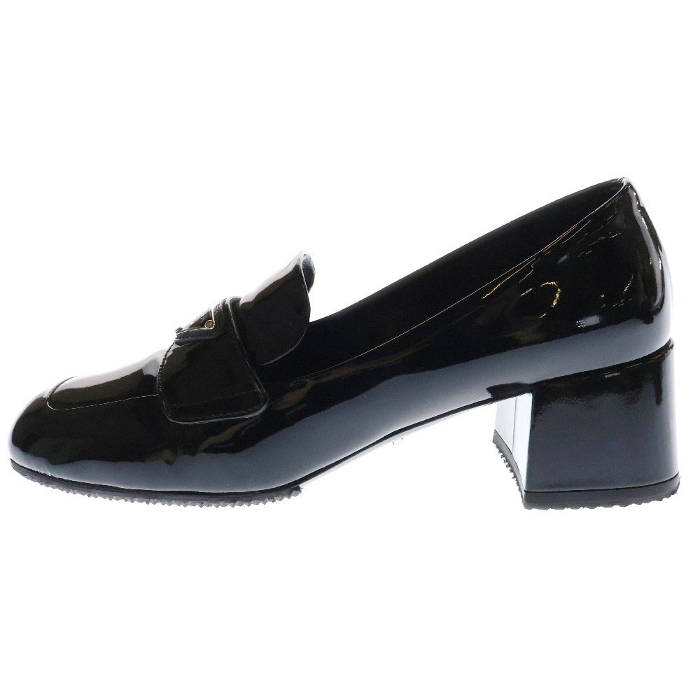 PRADA プラダ Patent Leather Lofers パテントレザーローファー トライアングルロゴ レディース ブラック 1D763M