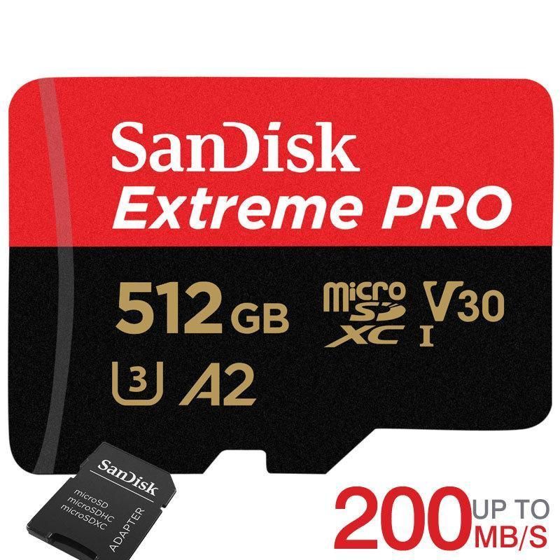 マイクロsdカード microSDXCカード 512GB SanDisk V30 A2 R 200MB|s W 140MB|s U3 SDSQXCD-512G-GN6MA海外パッケージSA3412QXCD-512G 翌日配達